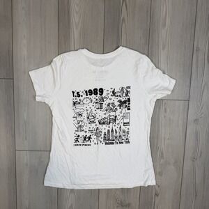 Taylor Swift Eras Tour 1989 White Small Short Sleeve Shirt Cotton